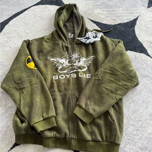 Boys Lie Khaki Kids Hoodie Jacket
